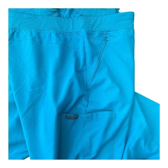 Med Couture Insight Women Turquiose Cargo Pockets Scrub Pant,SZ 3XL Drawstring. - Picture 10 of 11